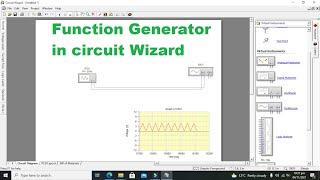 how to use function generator in circuit wizard