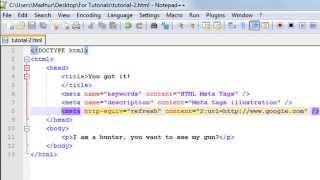 HTML Tutorial - 2: Meta Tag in HTML