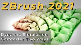 Dynamic Cloth Simulation in ZBrush 2021 - Comforter Blanket with MicroPoly and Alphas!