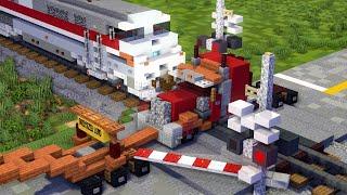 Minecraft Amtrak Train Truck Collision Animation