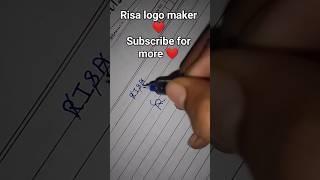 "Risa" logo design by @LogoMaker2.O  ️#shorts #youtubeshorts #logodesign