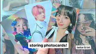 storing and organizing kpop photocards in my binder #4 (twice + txt)