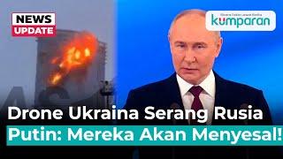 Detik-detik Drone Ukraina Serang Apartemen Rusia, Putin Janji Balas Serangan