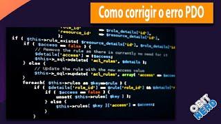 Como corrigir o erro PDO MySQL