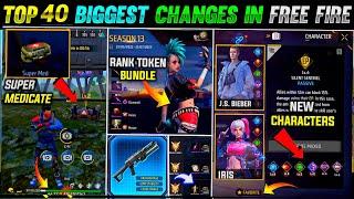 TOP 40 BIGGEST CHANGES IN FREE FIRE| OB 35 UPDATE FREE FIRE | FREE FIRE NEW UPDATE | FF NEW UPDATE