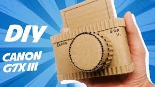 HowTo Make Camera From Cardboard | DIY Canon G7X mark3 with filpper screen