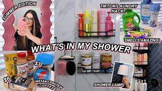 GIRLY VLOG SHOWER TOUR, FAVORITE SUMMER PRODUCTS + TRYING VIRAL LAUNDRY HACK & NEW INSTANT COFFEE