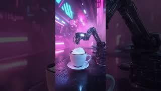 Cyberpunk Coffee Shop ️ #ai #aivideo #cyberpunk #tron #futuristic