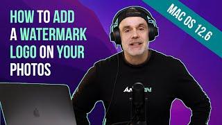 How to add Watermark to Photos using shortcuts | Mac OS Monterey