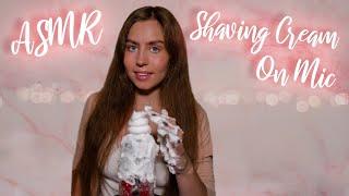 ASMR Shaving Foam On Mic  Brush, Massage, Crickles 