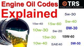 Engine Oil Codes Explained, SAE (Society of Automotive Engineers) numbers - Oil Viscosity Explained