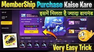 How to purchase free fire membership | Free fire weekly membership buy kaise kare | FF Membership