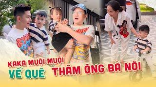 Thanh Đoàn - Hà Trí Quang cùng 2 thiên thần nhỏ Kaka Muội Muội về quê thăm ông bà nội miền Tây