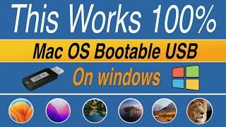 How to create macOS Bootable usb drive on Windows |  Make Mac OS X bootable USB Drive on Windows 10