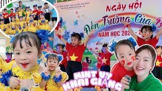 Mẹ Hà Hà Hí Đưa Em Mint Vy Đi Khai Giảng Và Biểu Biễn Văn Nghệ Chào Mừng Năm Học Mới