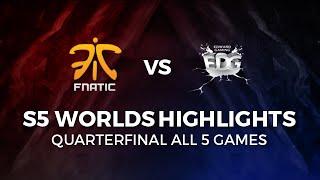 FNATIC vs EDG Highlights All games Quarter-Final 2015 LoL World Championship