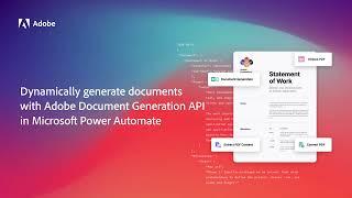 Dynamically generate documents with Adobe Document Generation API in Microsoft Power Automate