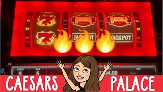 Double Jackpot & $25 Super Times Pay Free Games  Caesars Palace Live Slot Play VEGAS