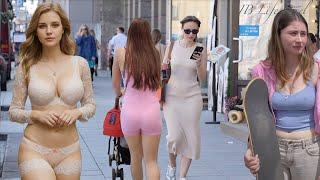 ️‍ Hot Girls in Hot DAY Life in Russia Moscow, the City Walking Tour 4K, HDR, Russian Girls, 