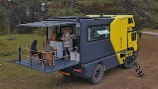 CAMPING ON THE HIGHLAND WITH OUR CARAVAN TRUCK