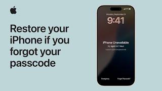 How to restore your iPhone if you forgot your passcode | Apple Support