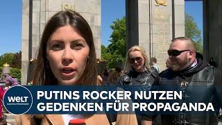 WELTKRIEGSGEDENKEN: Deutsche Chapter der Putin-Rocker "Nachtwölfe" rollen durch Berlin | WELT Thema