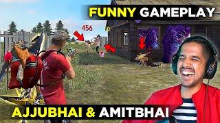 AJJUBHAI FUNNY GAMEPLAY WITH @DesiGamers_ AND @Romeogamer001 - FREE FIRE HIGHLIGHTS