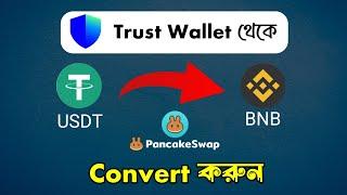 How to Swap USDT to BNB | Trust Wallet Token convert| Pancake Swap | Hasan S10 Pro