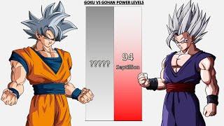 Goku VS Gohan POWER LEVELS - Dragon Ball/Dragon Ball Z/Dragon Ball Super/Heroes/UV