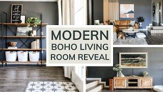 Modern Boho Living Room 2021 | EXTREME Living Room MAKEOVER!