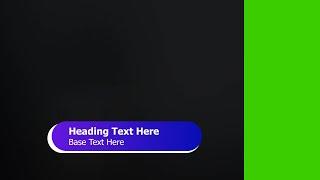 Colorful  Green Screen Lower Third Flat & Gradient