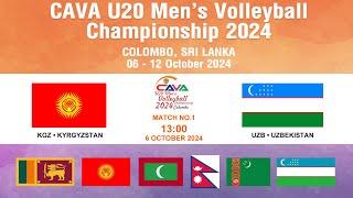 Uzbekistan - Kyrgyzstan. CAVA Men's U20 Volleyball Championship 2024 . Colombo.