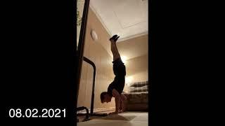 Clap Handstand Push-Up Progression