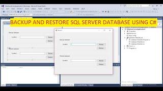 Backup and Restore SQL SERVER Database using C#