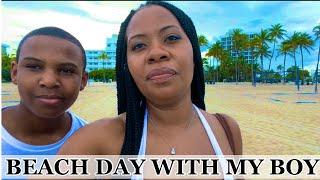 VLOG:BEACH DAY WITH MY BOY! + MOMMY & SON DINNER DATE| HOW TO HAVE FUN WITH YOUR KIDS!