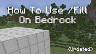 How To Use Minecraft '/fill' Command In Minecraft Bedrock