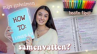 HOW TO: SAMENVATTING MAKEN! *zo maak jij de beste samenvatting*