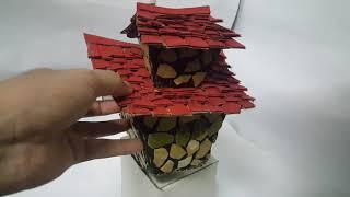 DIY Fairy House Cottage Using Cardboard