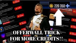 HOW TO GET OVER 100K CREDITS ON OFFERWALL!! BEST GAMES TO PLAY FOR OFFERWALL WWE SUPERCARD