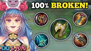 CICI DAMAGE BUILD IS 100% BROKEN!‼️ (tersakit!) | CICI BEST BUILD -MLBB