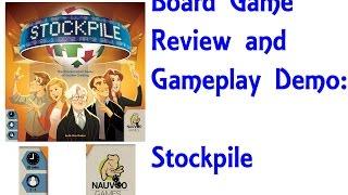 Board Game Review and Gameplay Demo - Stockpile