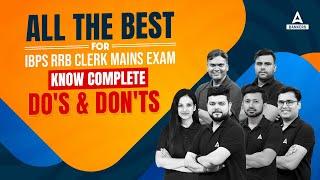 IBPS RRB Clerk Mains Last Minute Tips | RRB Clerk Maina Do's & Don'ts