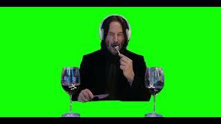 Keanu Reeves Eating and Crying - Green Screen