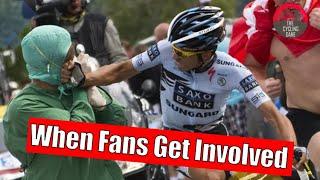 Crazy Cycling Fans Moments ft. Contador, Miguel Angel Lopez and Monte Zoncalon
