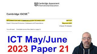2023 June Paper 21, Cambridge 0417 ICT [IGCSE]