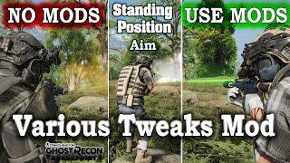 How to Mod Various Tweaks tutorial | Standing Position aim | Ghost Recon Breakpoint  [4K UHD 60FPS]