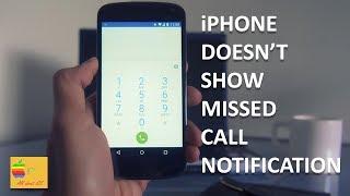 iPhone does not show missed call notification