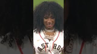 Megan Thee Stallion threw out the first pitch for her hometown Astros 