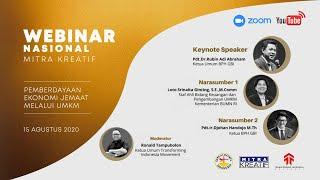 Webinar Nasional Mitra Kreatif - Pemberdayaan Ekonomi Jemaat Melalui UMKM bg.2