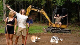 Breaking ground on our TINY HOME! (with Max & Occy)